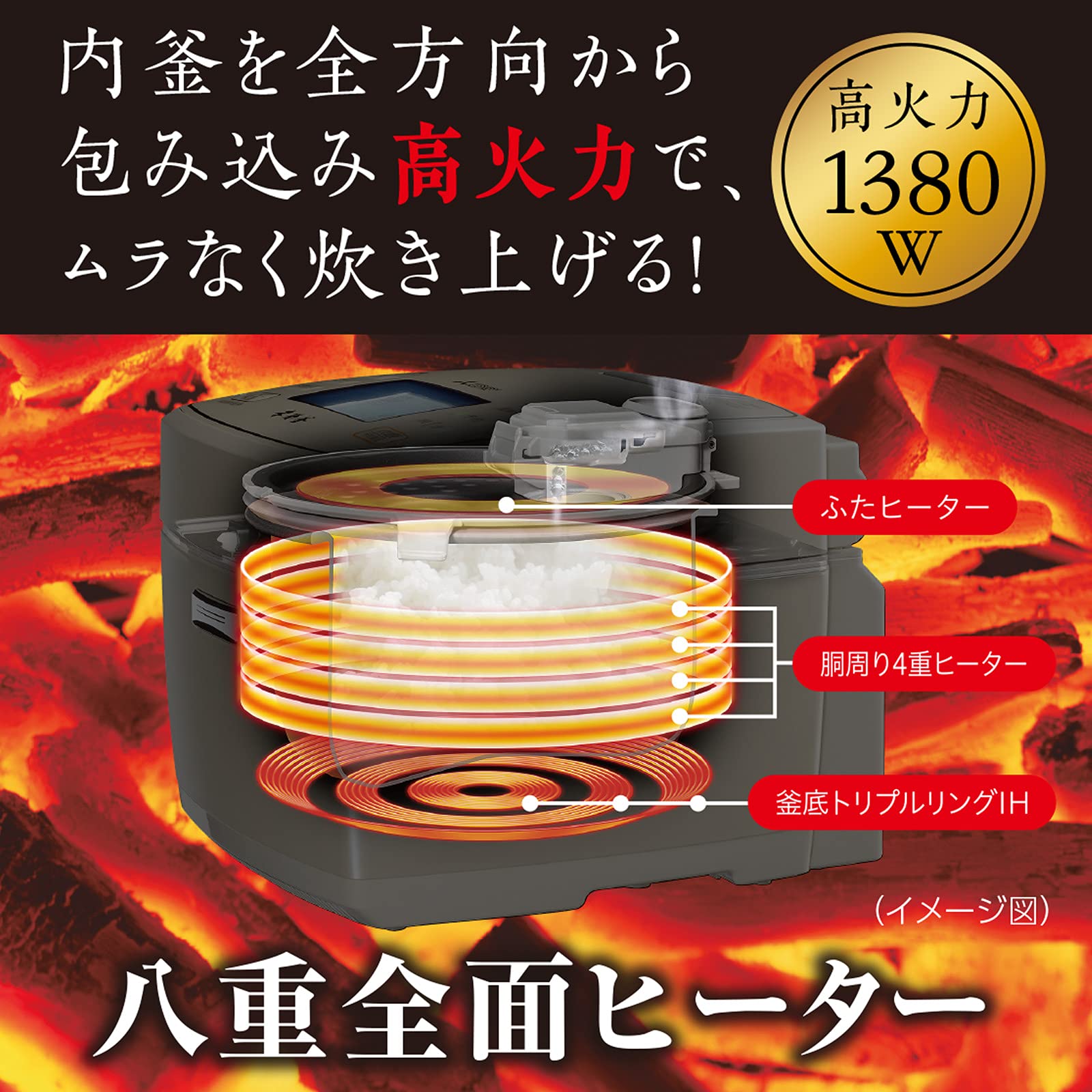 Amazon | 三菱電機(MITSUBISHI ELECTRIC) IH炊飯器 本炭窯 日本製 5.5