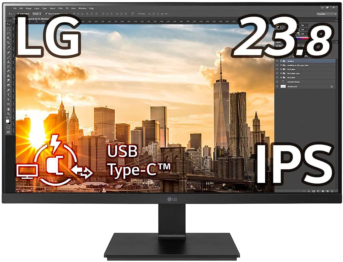 Amazon.co.jp: LG フレームレス モニター ディスプレイ 24BL650C-BAJP