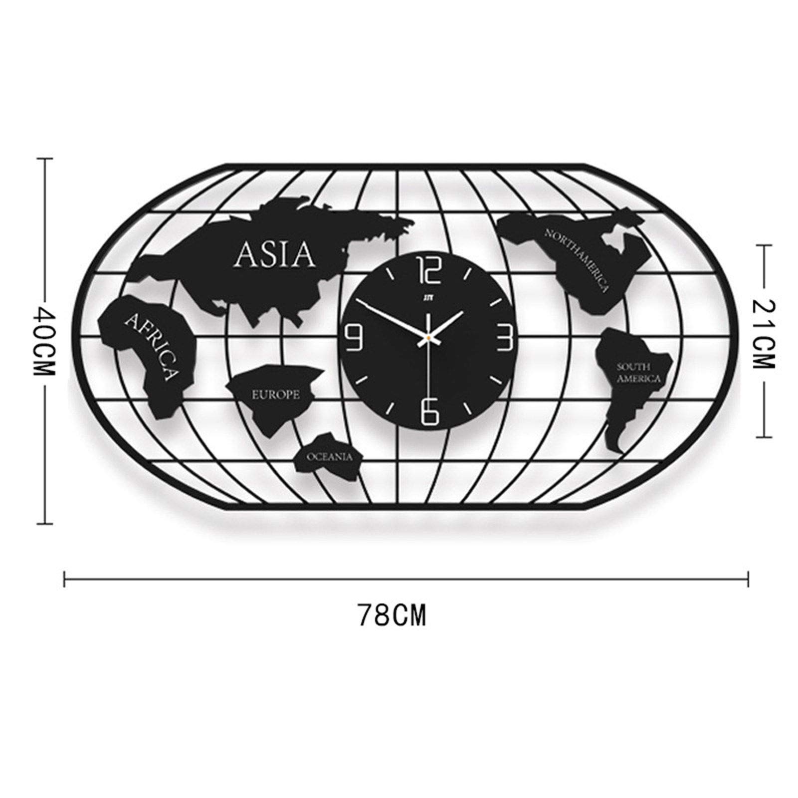 Amazon.co.jp: 壁掛け時計 世界地図、壁の世界時計、世界地図
