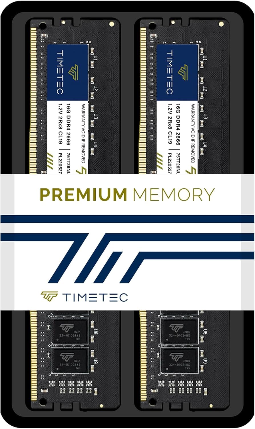 Timetec Premium 32GB KIT(2x16GB) DDR4 2666MHz PC4-21300 Non-ECC