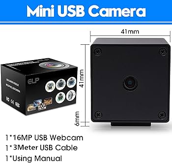 Amazon.co.jp: ELP 1600万画素 Webカメラ オートフォーカス 広角 小型