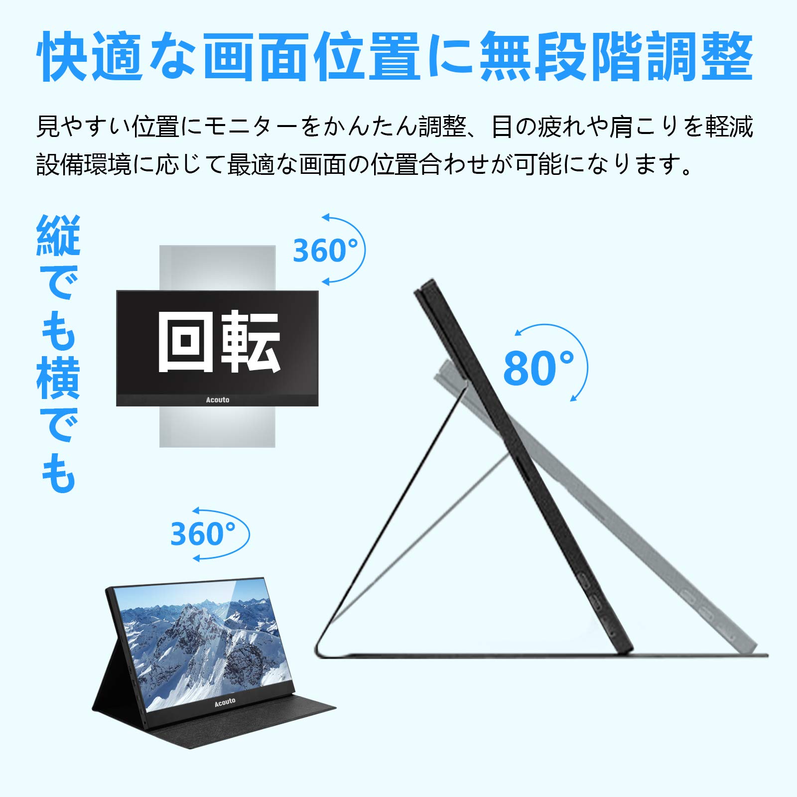 Amazon.co.jp: Acouto XC15 モバイルモニター 15.6インチ【2022第3世代