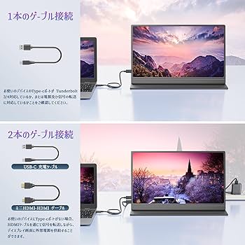 Amazon.co.jp: モバイルモニター 15.6インチ モバイルディスプレイ