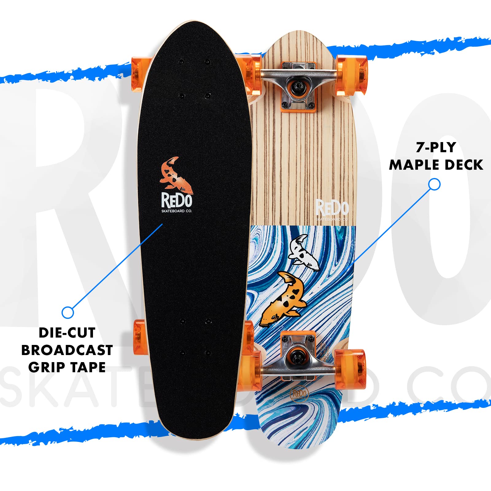 Amazon | ReDo Skateboard Co. ReDo スケートボード 26インチ x 7.25