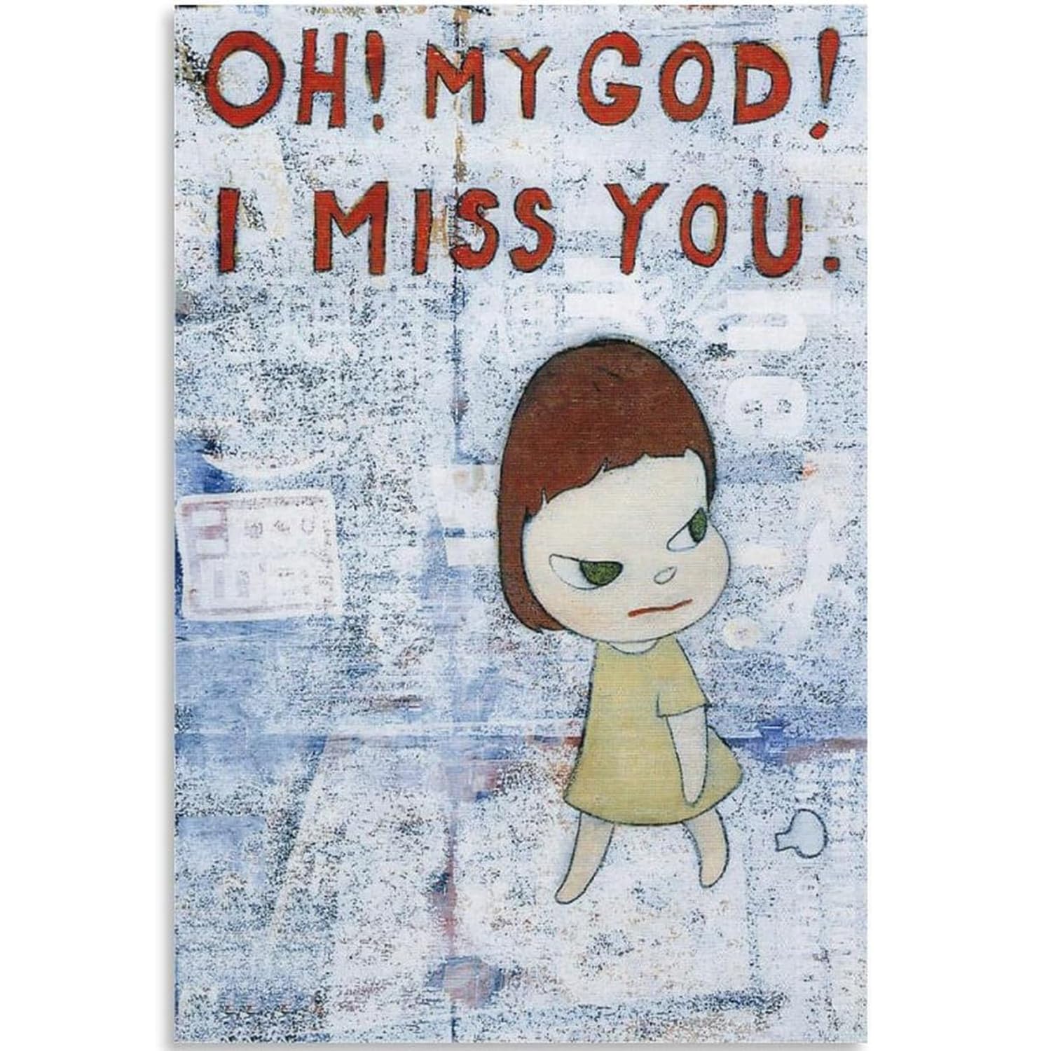 Amazon.co.jp: 奈良美智ポスター《Oh My God I Miss You》ウォール