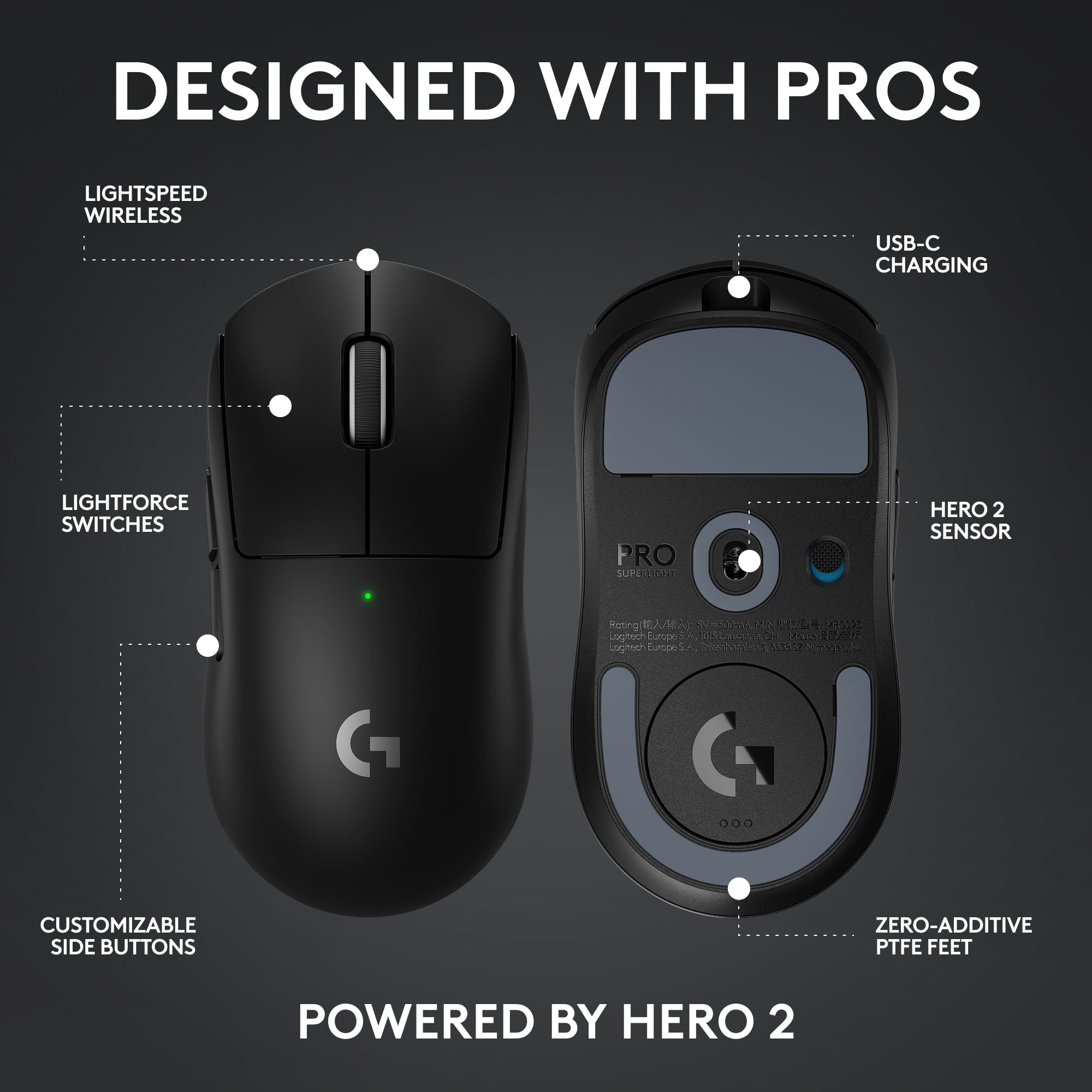 Amazon | Logitech G PRO X SUPERLIGHT 2 ロジテック ワイヤレス