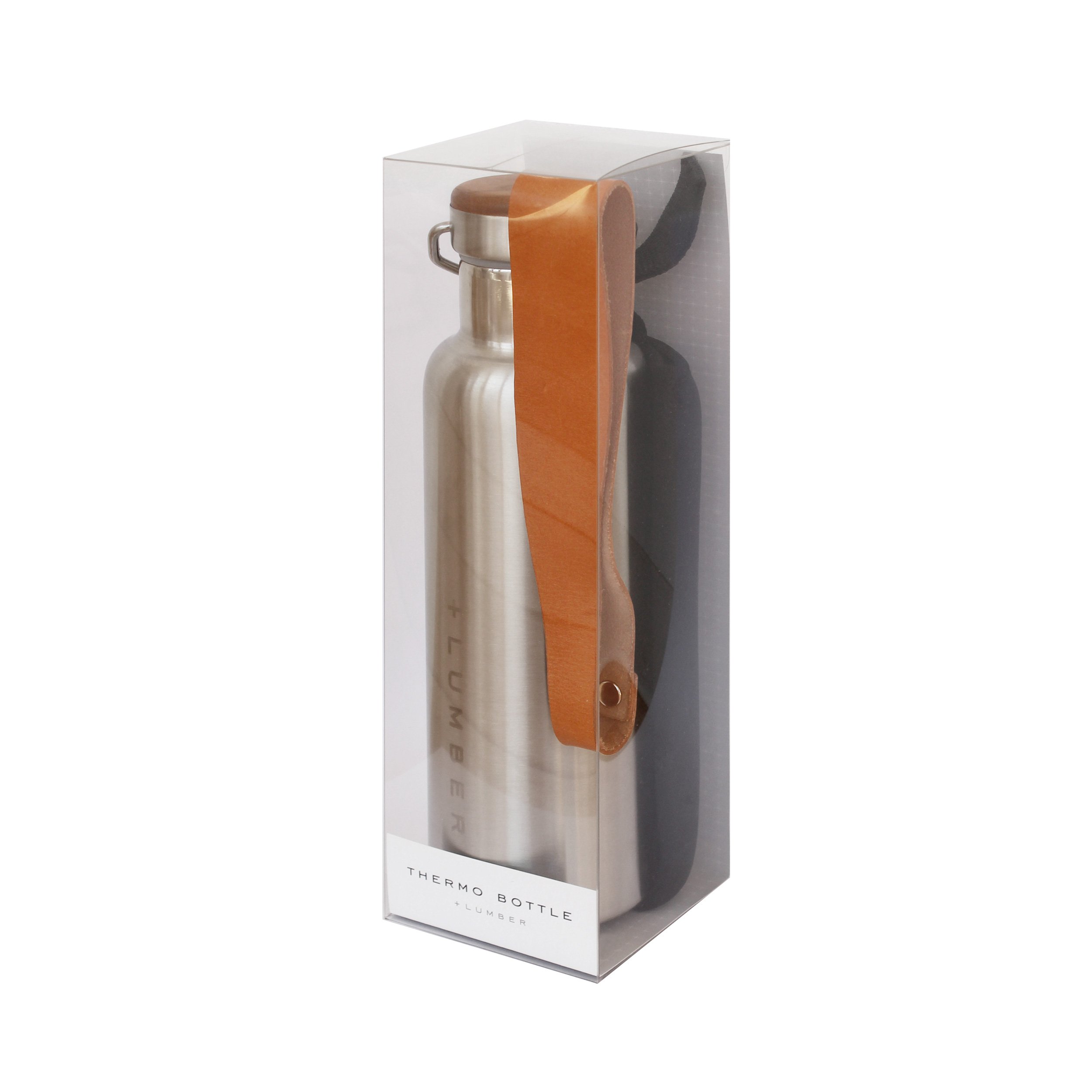 Amazon｜+LUMBER by Hacoa THERMO BOTTLE ステンレス素材の水筒に銘木