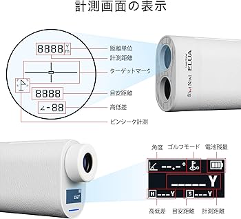 Amazon.co.jp: Shot Navi ゴルフレーザー距離計 0.2秒/1300yd計測