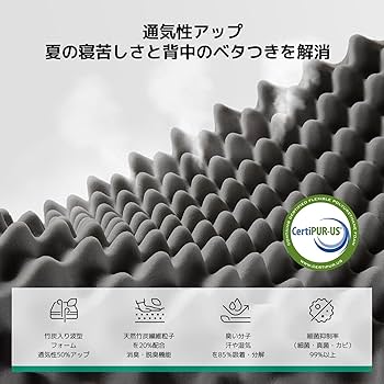 Amazon.co.jp: Novilla マットレス セミダブル 低反発 厚さ21cm Green