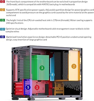 Amazon.co.jp: JONSBO D32 PRO Micro-ATX PCケース、互換性の高いミニ