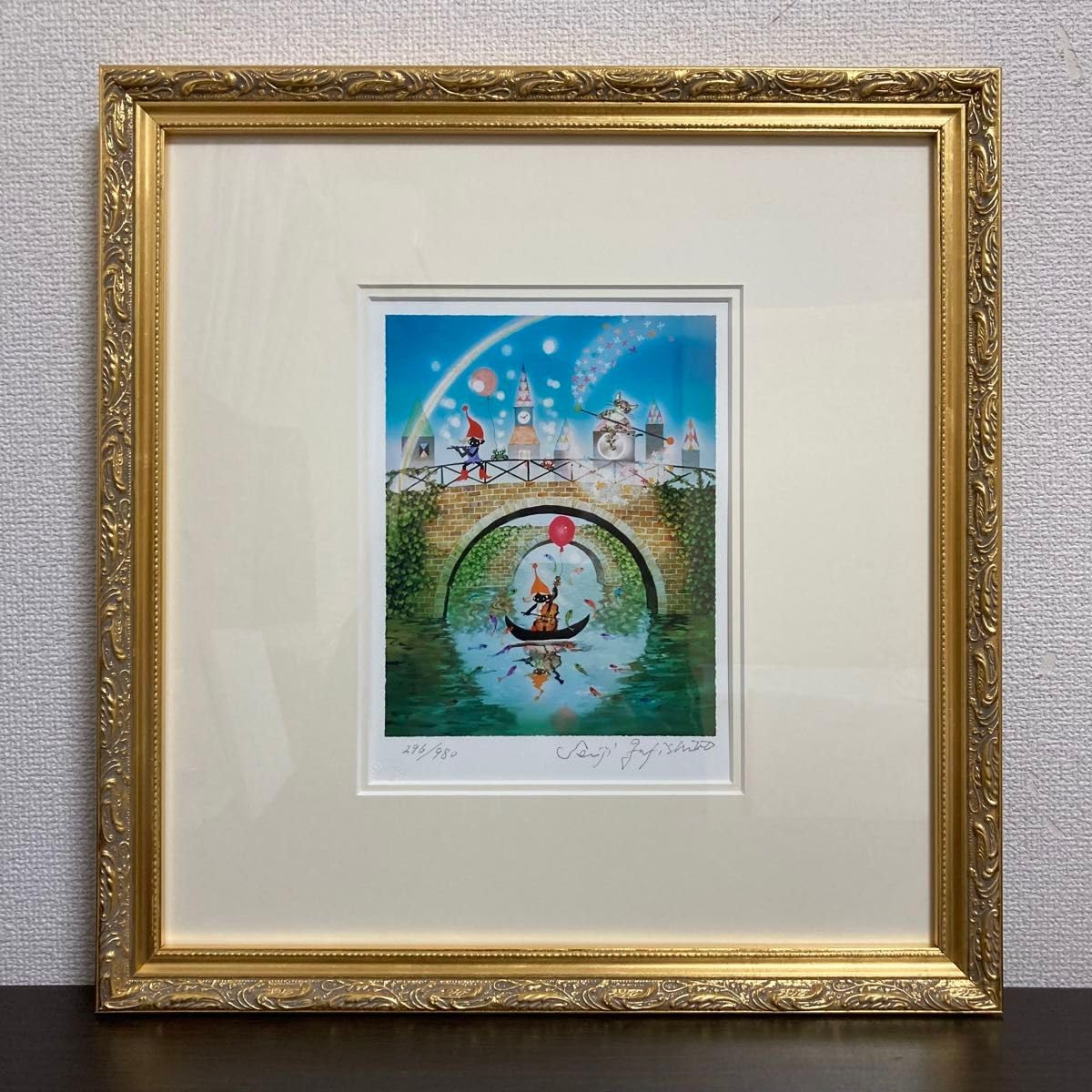 Amazon.co.jp: 品藤城清治 リトグラフ 直筆サイン 保証書付き 版画