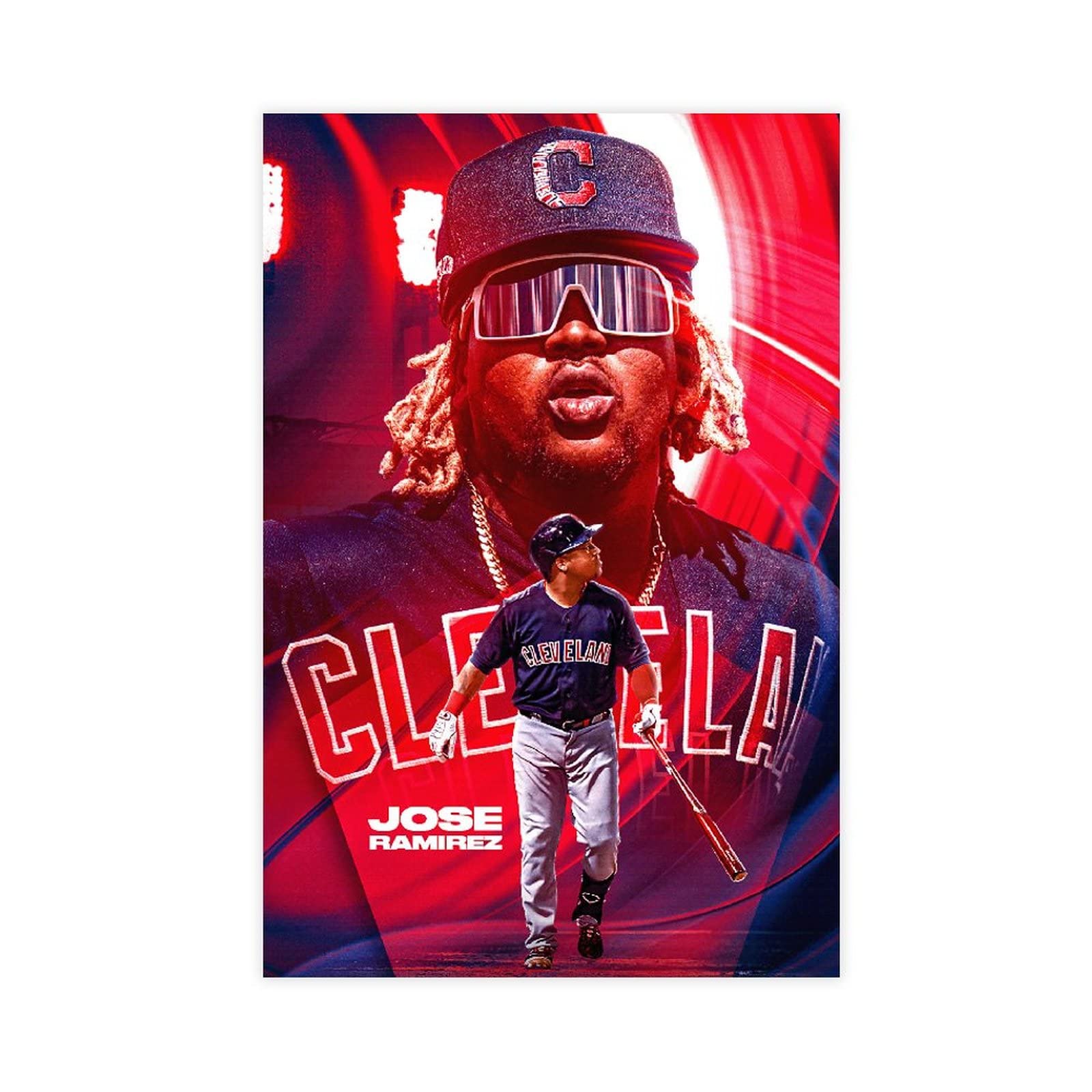 Amazon.com: Jose Ramirez Baseball Poster3 Canvas Boutique Poster