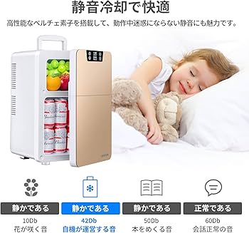 Amazon | EENOUR 冷温庫 20L ポータブル 小型 2ドア 同時保温保冷可能