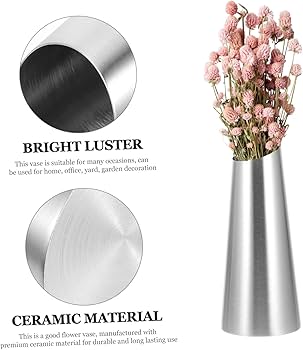 Amazon.co.jp: MUSISALY 花瓶 ステンレススチール 洗練された