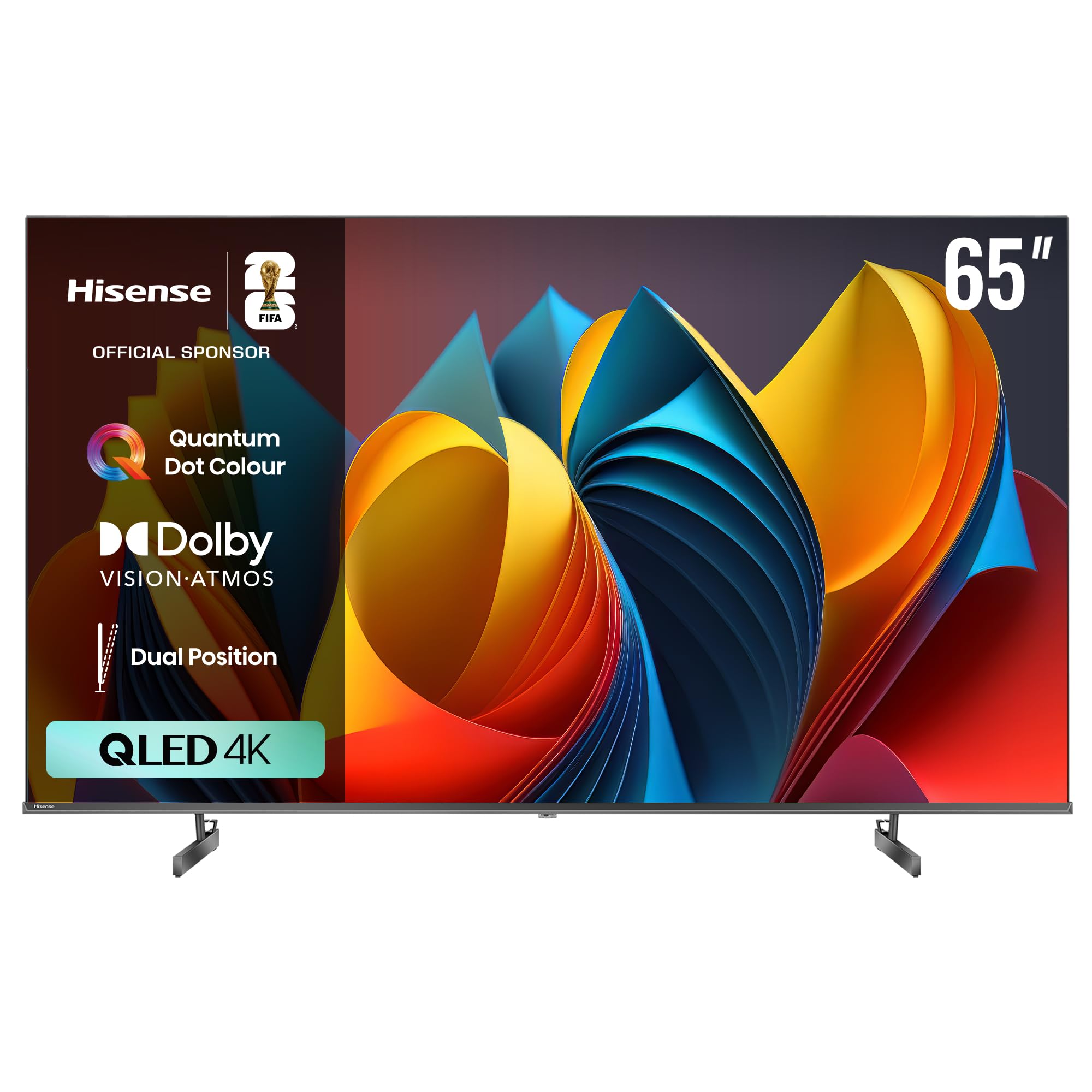 Hisense 65 inch QLED Smart TV E7N-Quantum Dot Colour, AI Picture