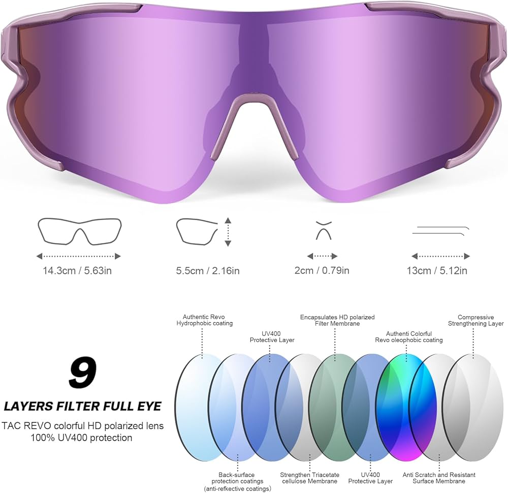 Amazon | [Odoland] 偏光スポーツサングラス 交換レンズ、ケース付き