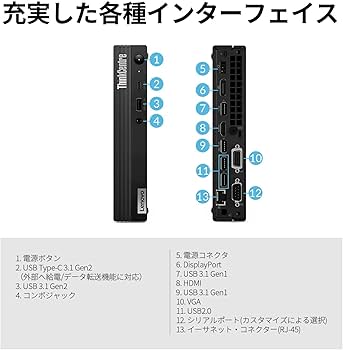 Amazon.co.jp: 直販 デスクトップパソコン：ThinkCentre M75q Tiny Gen