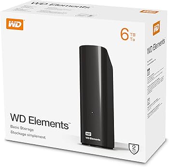 Amazon | WD 6 TB Elements デスクトップ外付けハードドライブ - USB
