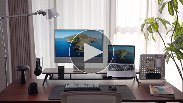 Amazon.co.jp: Fenge モニター台 卓上 机上台パソコン台 108cm横幅 2段