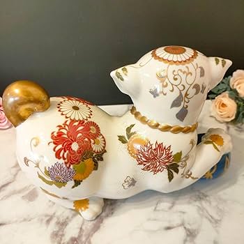 Amazon.co.jp: フランクリンミント フィギュリン 陶器 置物 薩摩犬 dog