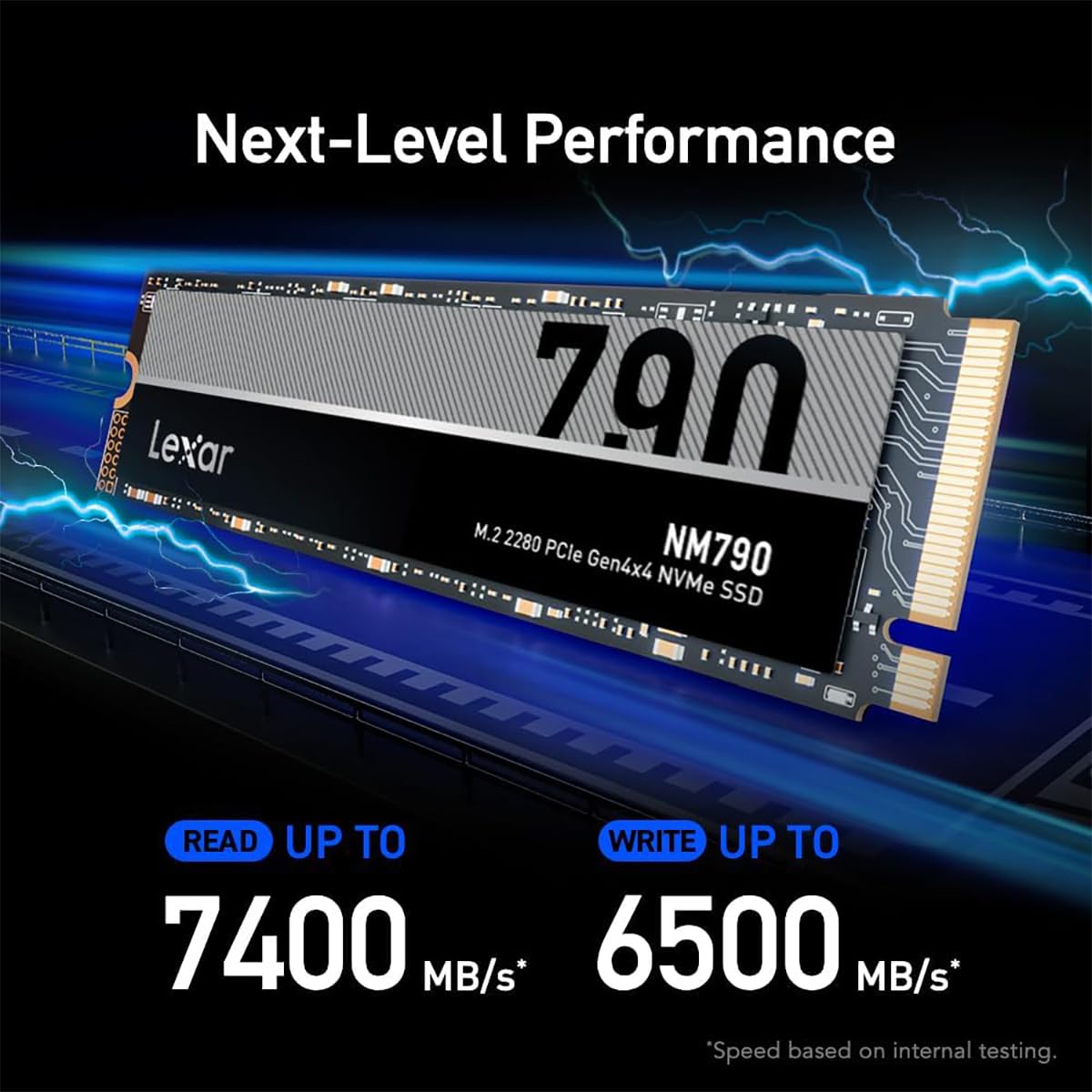 Lexar 4TB NM790 SSD PCIe Gen4 NVMe M.2 2280 Internal Solid State