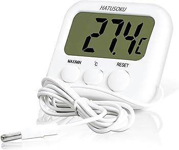 Amazon.co.jp: HATUSOKU 外部センサー付きデジタル温度計 最高最低温度