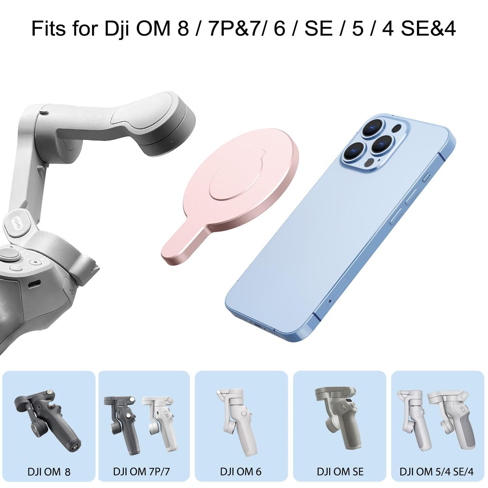 Aerbeis Magnetic Phone Clamp for DJI Gimbal Stabilizer Osmo Mobile