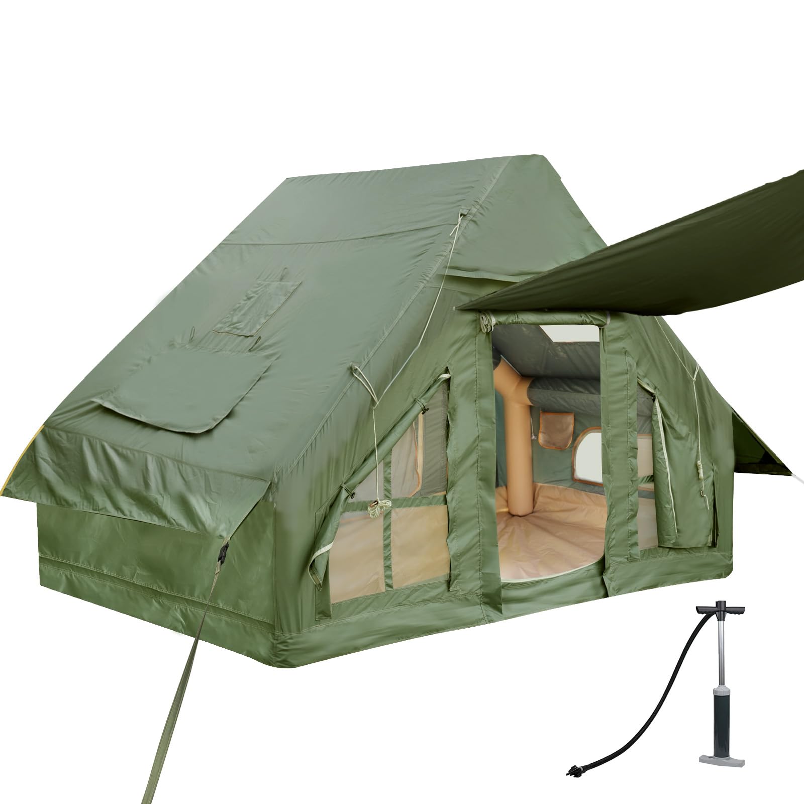 KIKILIVE Inflatable Camping Tent, 4-6 Person InflatableTent for