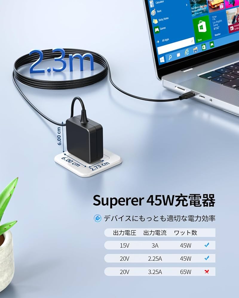 Amazon.co.jp: PSE認証 45W TYPE-C 充電器 対応 Asus Chromebook CM30