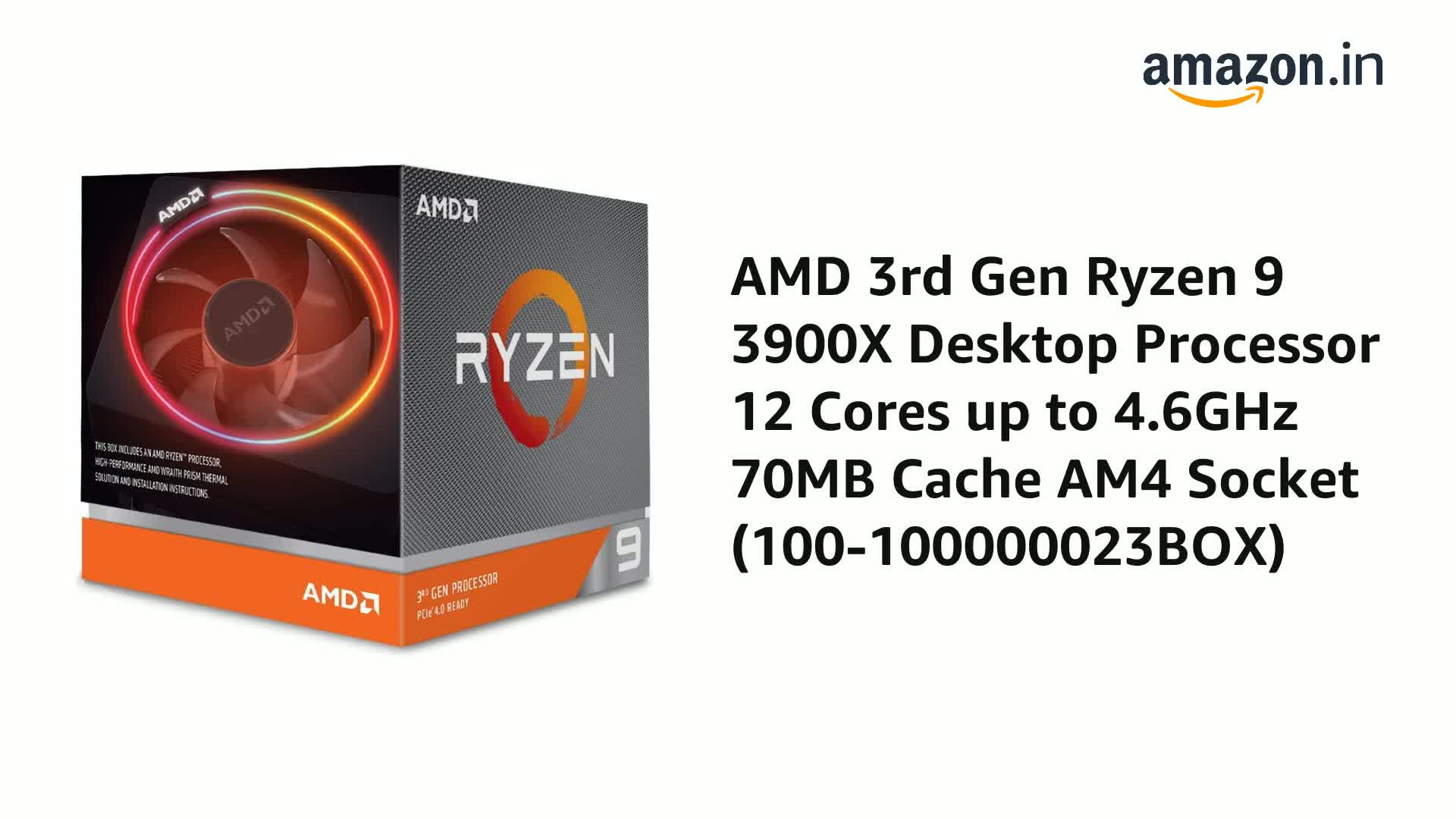 Amazon.in: Buy AMD 3rd Gen Ryzen 9 3900X Desktop Processor 12