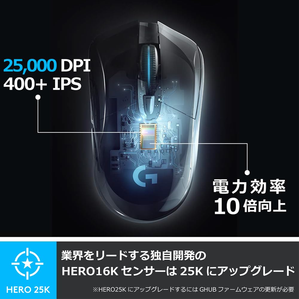 Amazon | Logicool G ワイヤレス ゲーミングマウス G703h LIGHTSPEED