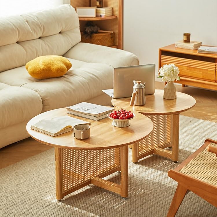 Amazon.co.jp: 丸型コーヒーテーブル ローテーブル ダイニングテーブル