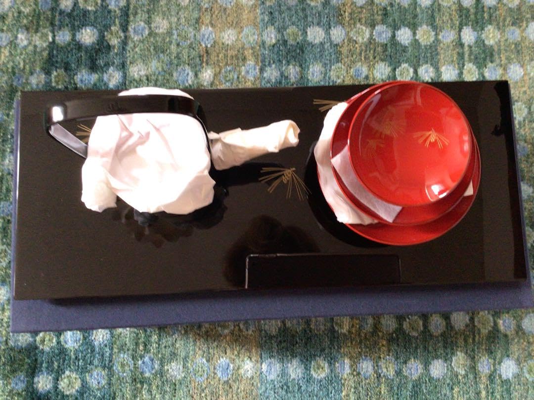 Amazon.co.jp: 高級 輪島塗 中島忠平漆器店 屠蘇器（沈金錦松