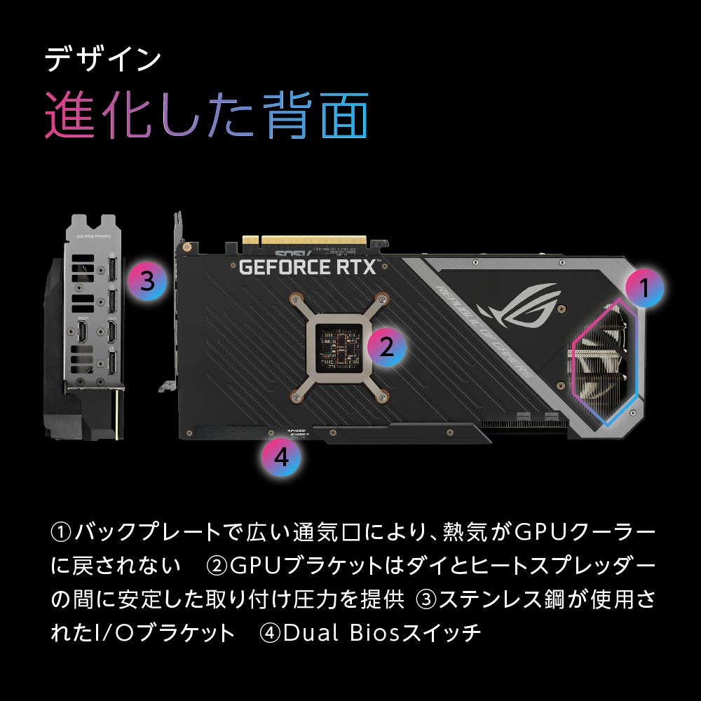 Amazon | ASUSTek ROG Strix NVIDIA GeForce RTX 3070 Ti 搭載ビデオ