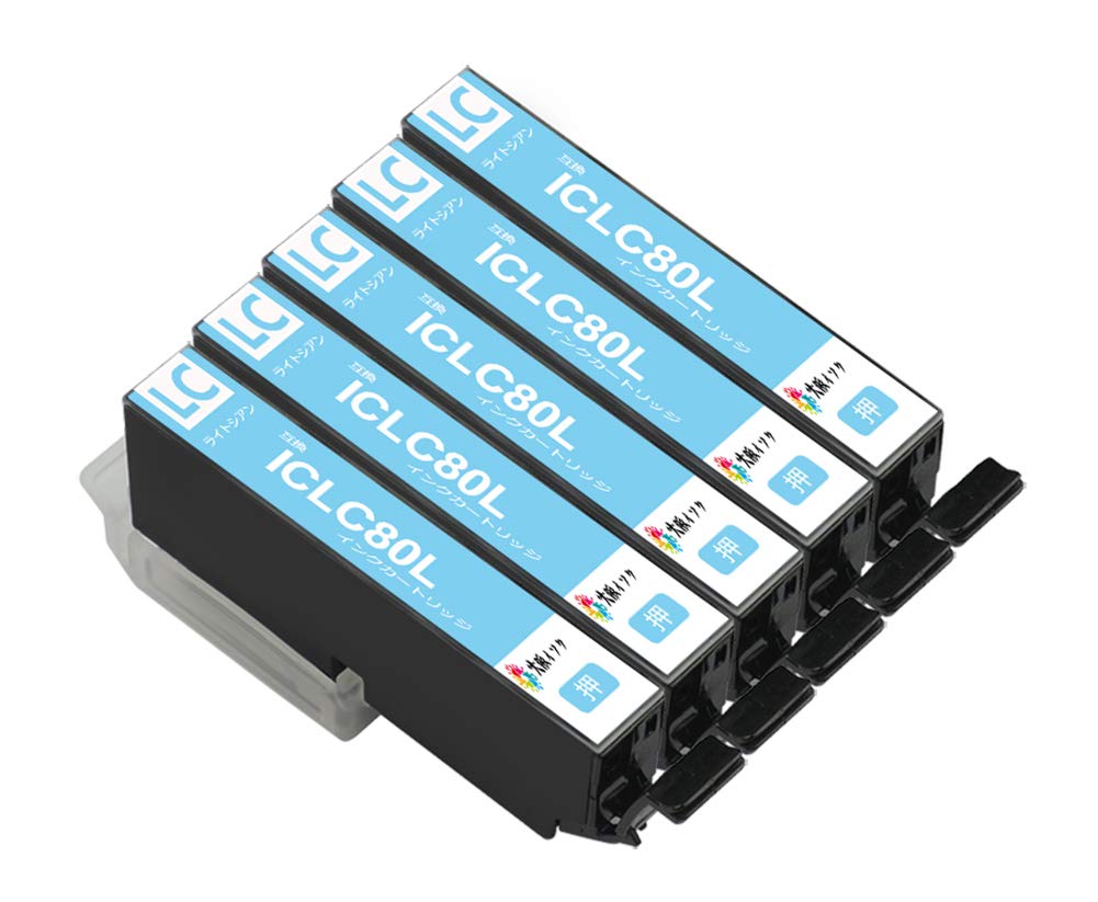 Amazon.co.jp: エプソン インクカートリッジ 80L 互換 IC6CL80L LC