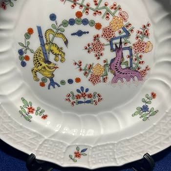 Amazon.co.jp: マイセン柿右衛門写し竹虎梅花文18cmプレート