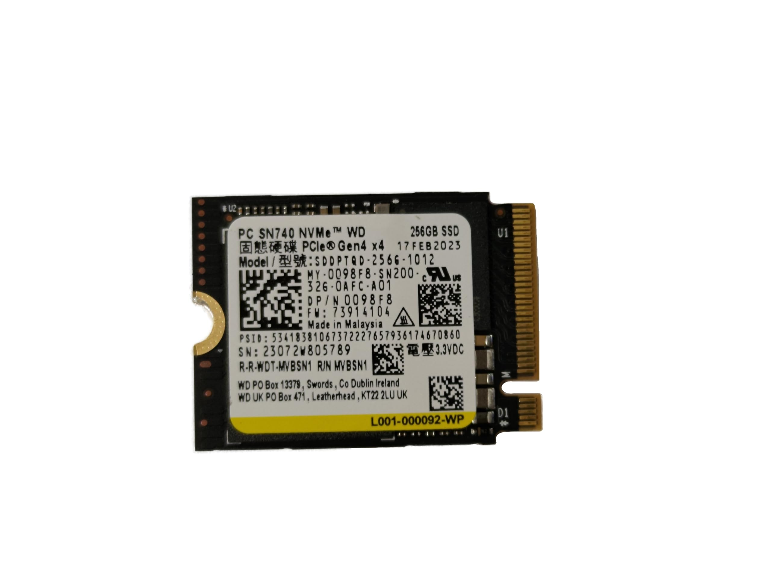 Amazon.com: Oem WD SN740 256GB M.2 PCI-e NVME SSD Internal Solid