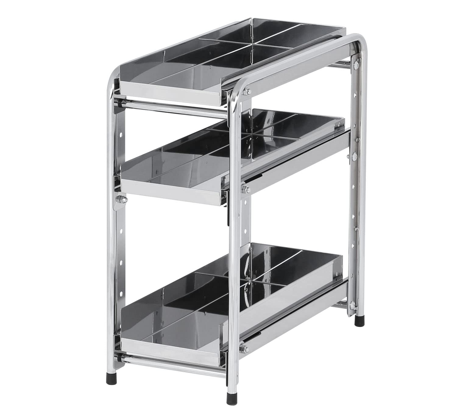 Amazon.co.jp: 川口工器 シンク下 スライドラック 日本製 (幅20cm 棚3