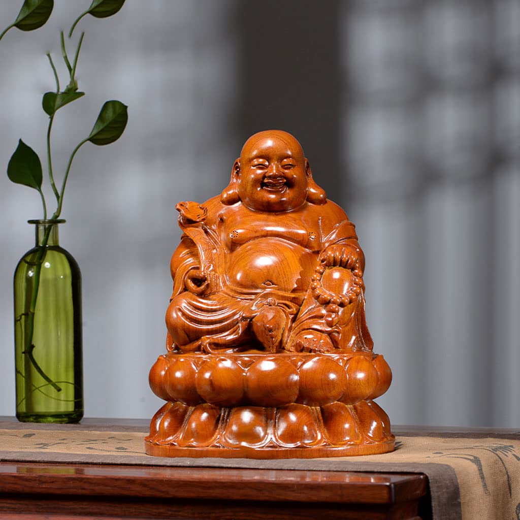 Amazon.co.jp: 七福神 布袋 様 布袋像＜ 仏像 開運 縁起物 ＞花梨木