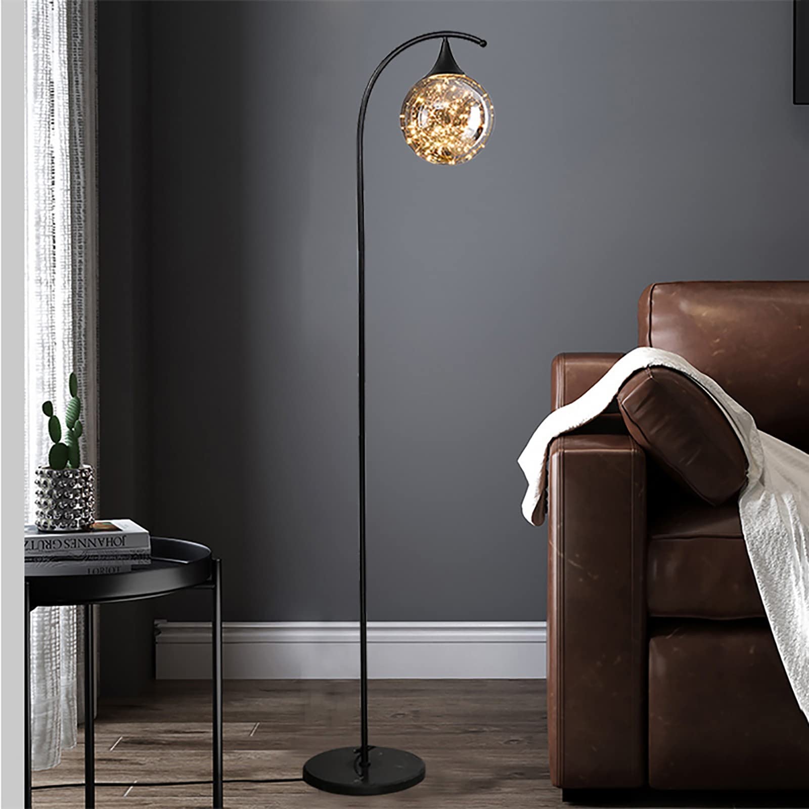 Amazon.co.jp : ガラスフロアランプ、LED光源付きスタイリッシュ