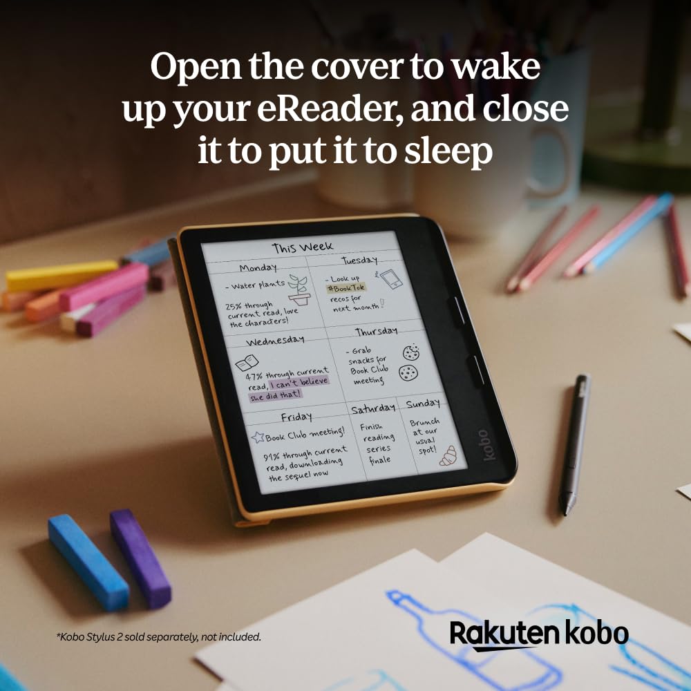 Amazon.com: Kobo Libra Colour SleepCover Case | Black | Sleep/Wake