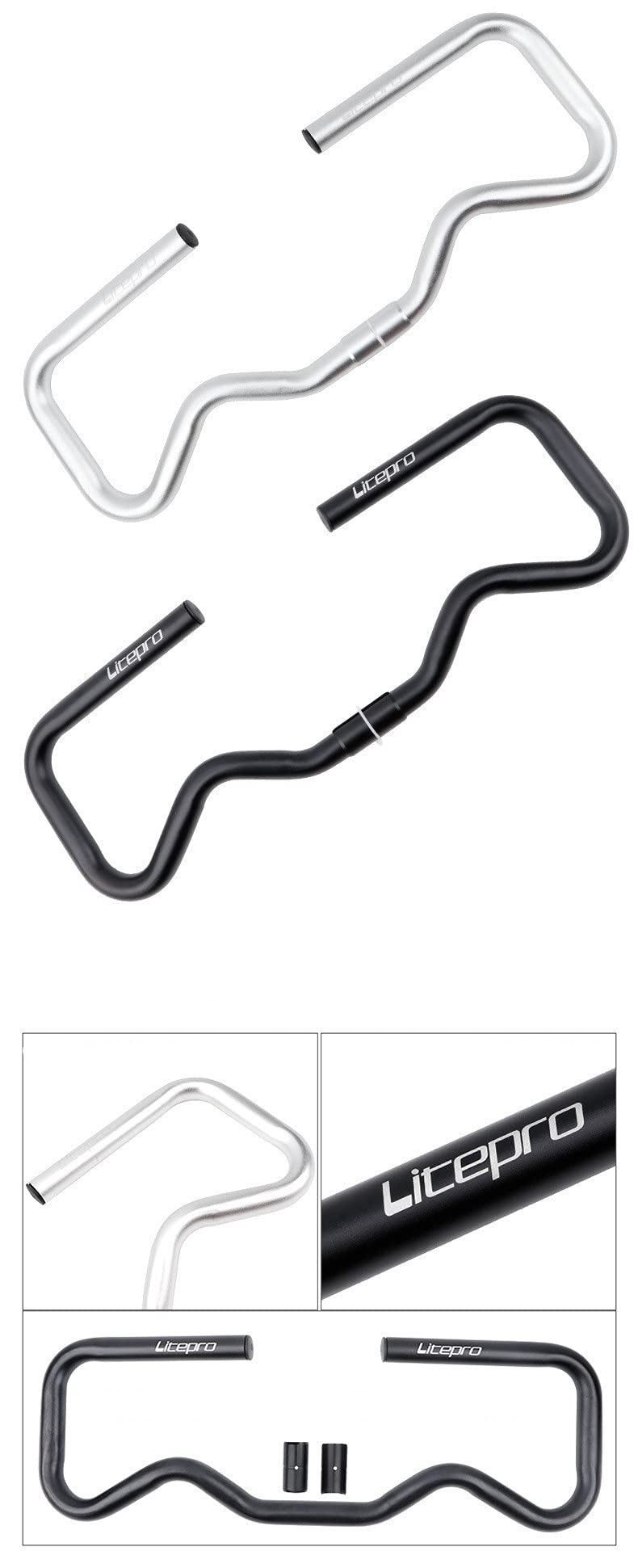 Amazon | Litepro折りたたみ自転車Pハンドルバーハンドル25.4 * 490MM