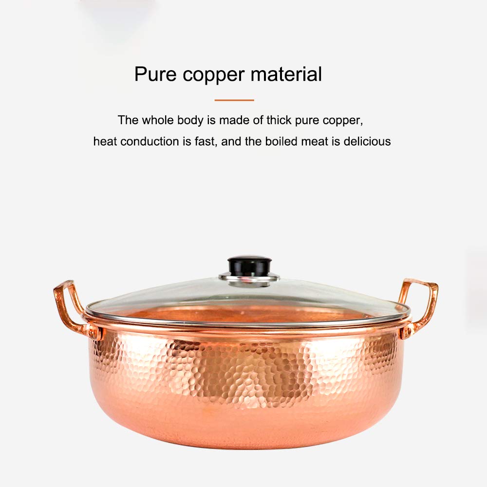 Amazon｜純銅鍋、赤い銅鍋、銅の鍋、家庭用誘導鍋、銅の鍋、マトン牛肉