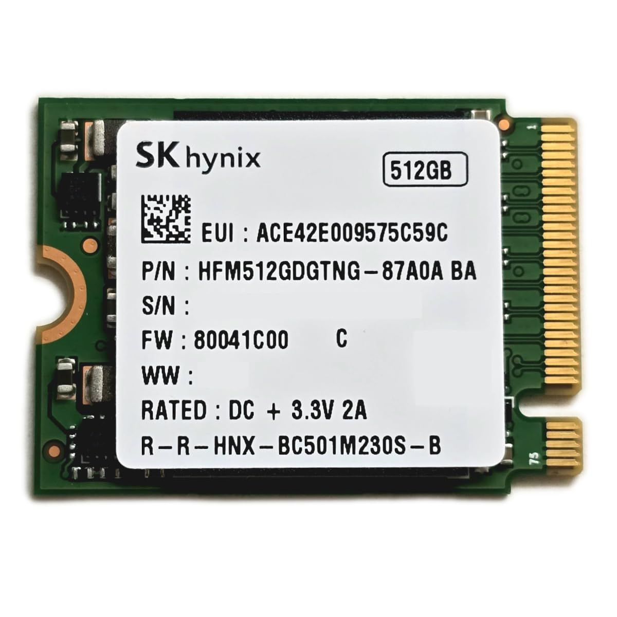 Amazon | SKhynix SSD 512GB BC501 M.2 2230 30mm Gen3 x4 NVMe PCIe