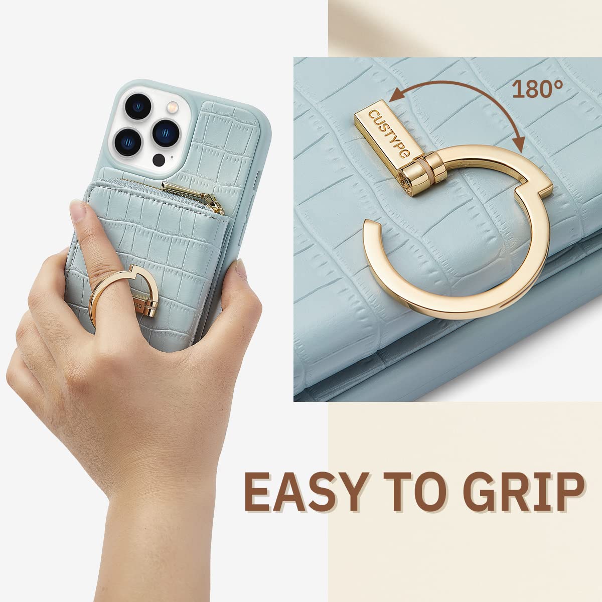 Amazon.co.jp: CUSTYPE iPhone 14 Pro用 MagSafeケース 財布 女性用