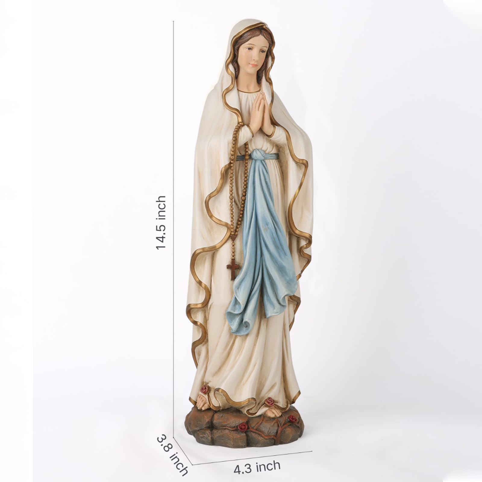 Amazon.co.jp: BCカトリックのルルドの聖母像、祭壇用聖母マリアの