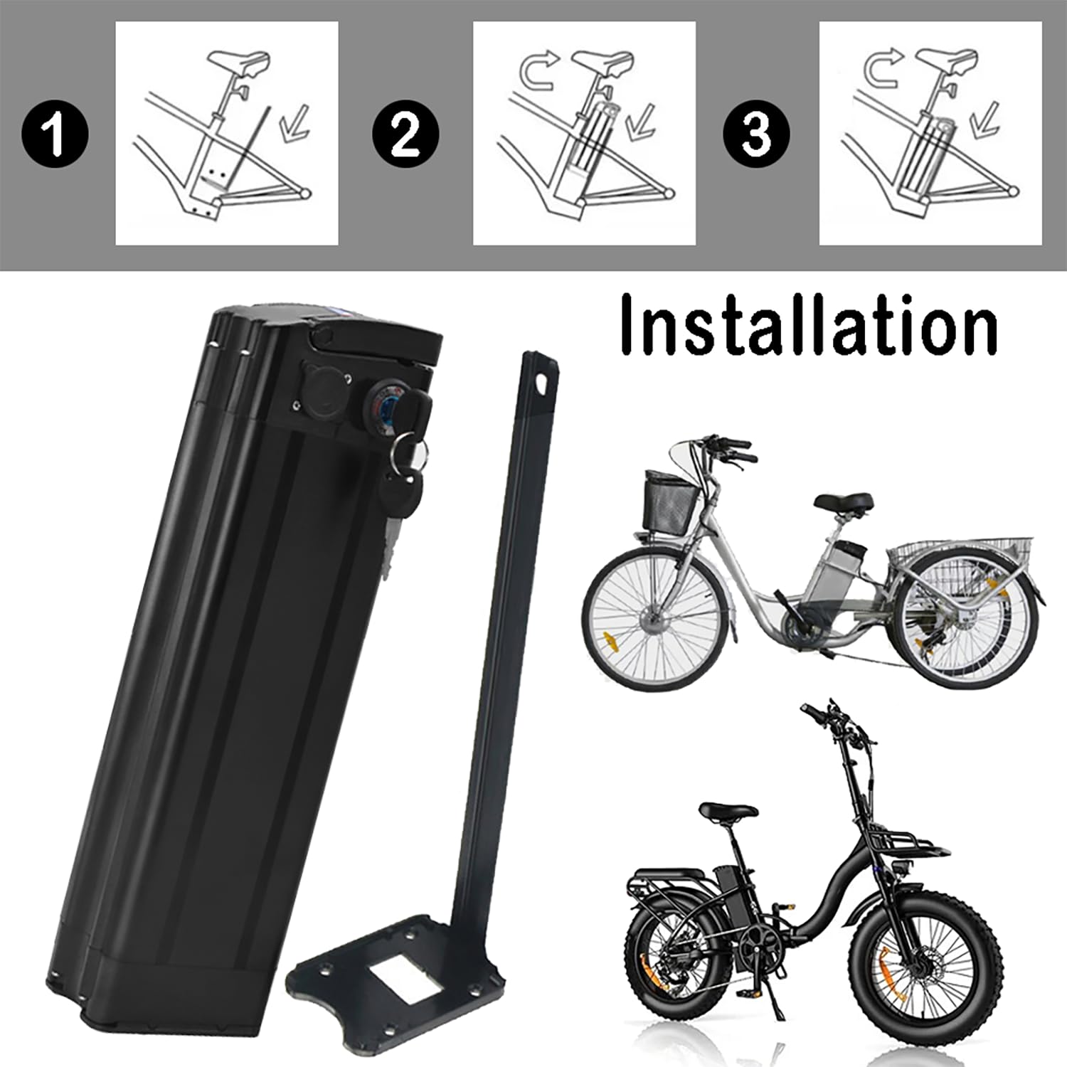 Amazon | SNHMFUH 24V 36V 48V 自転車の電池 8Ah - 15Ah Eバイク用電池