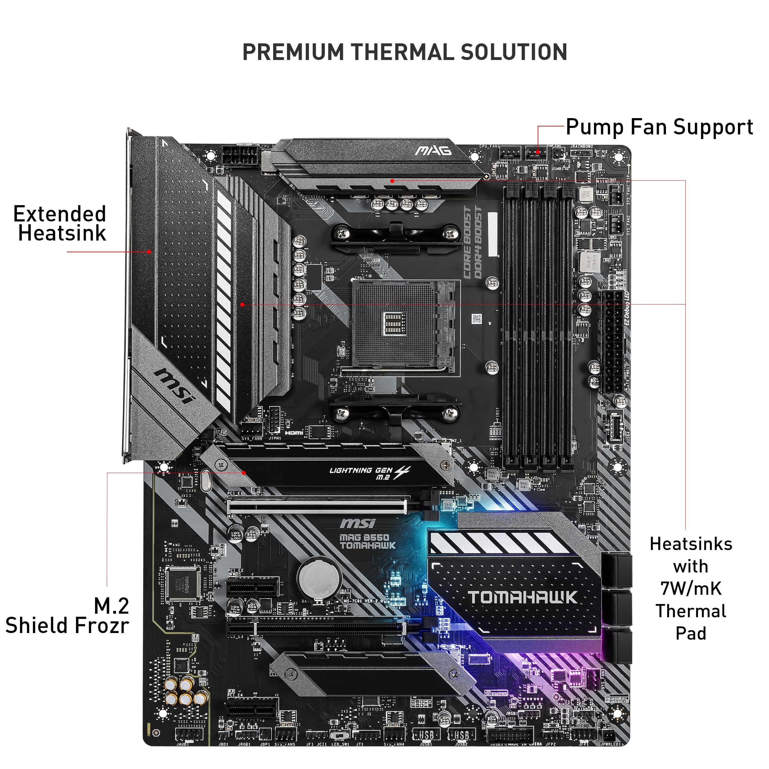 Amazon | MSI MAG Tomahawk AMD B550 ソケット AM4 ATX DDR4-SDRAM