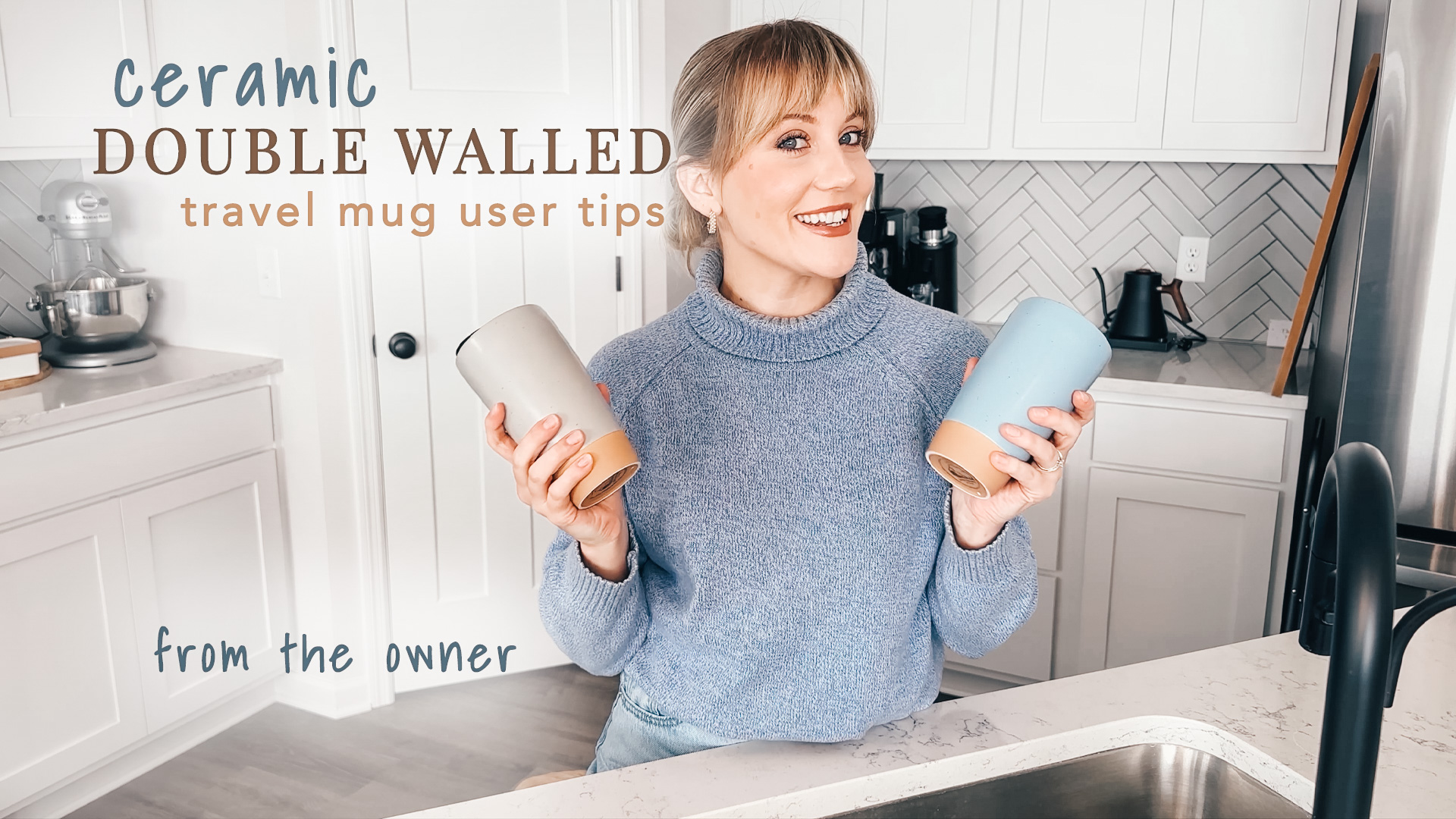 Amazon.com: Mora Double Wall Ceramic Coffee Travel Mug with Lid