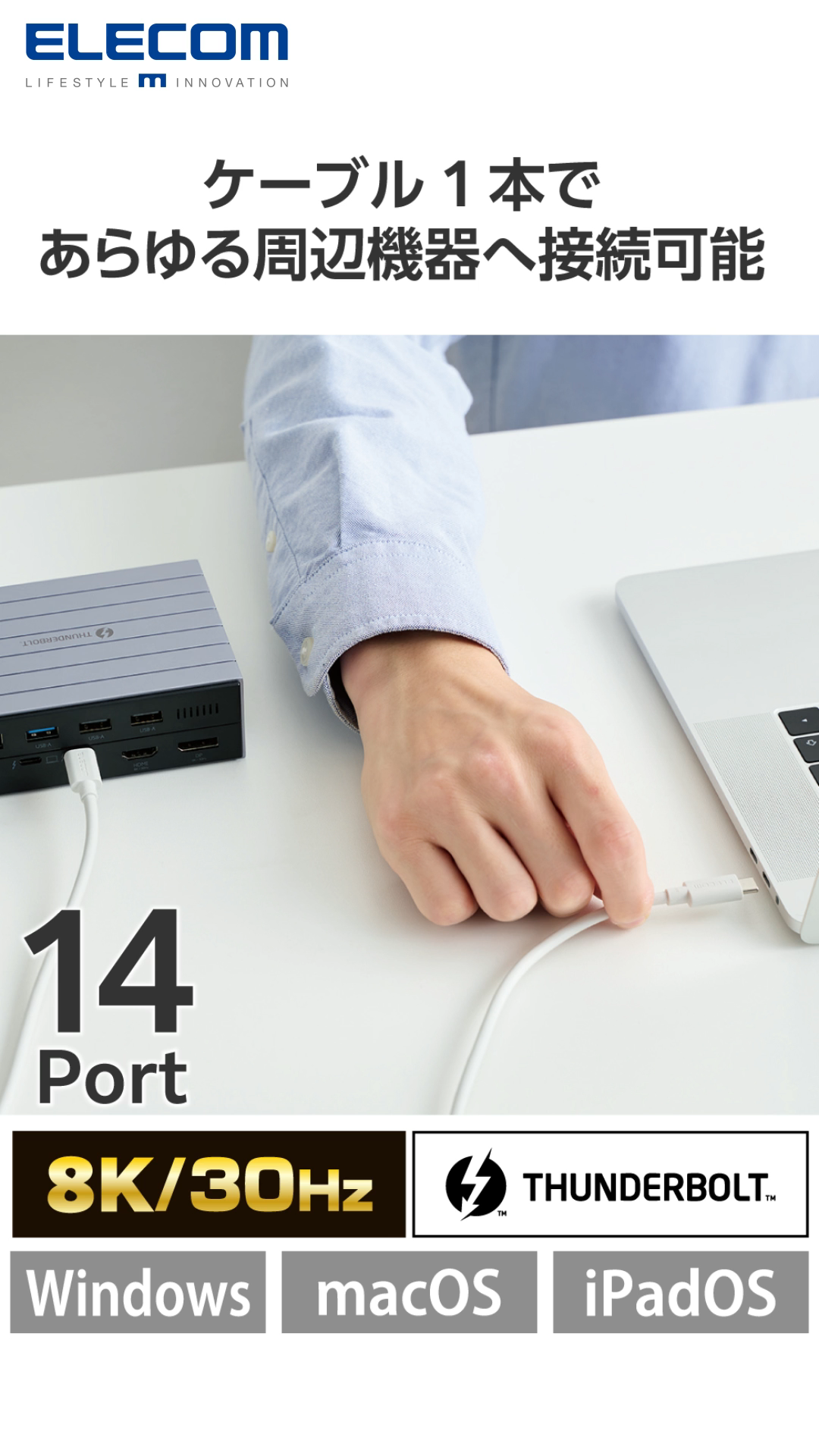 Amazon.co.jp: エレコム USB-Cハブ ドッキングステーション 14in1